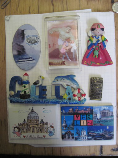 Лот магнитов/8 с рубля!