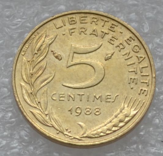 Франция, 5 сантимов 1988 г.