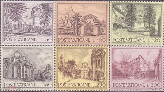 1976г. Ватикан, Мих. 689-694, архитектура **//5