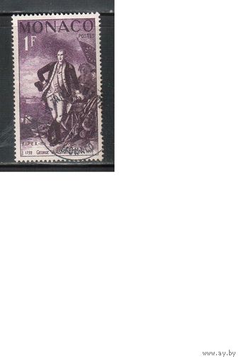 Монако-1956(Мих.527)  гаш. , Президенты США , Джордж Вашингтон(1)