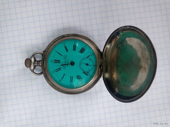 Часы карманные серебряные 84 проба с рубля без мпц!