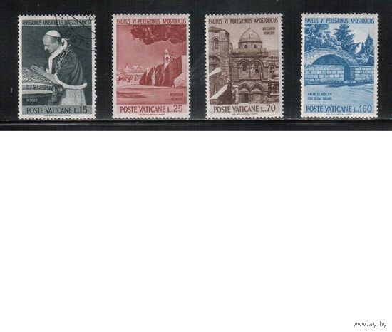 Ватикан-1964,(Мих.442-445) ** (1 м - гаш.) , Религия, Папа Павел VI (полная серия)
