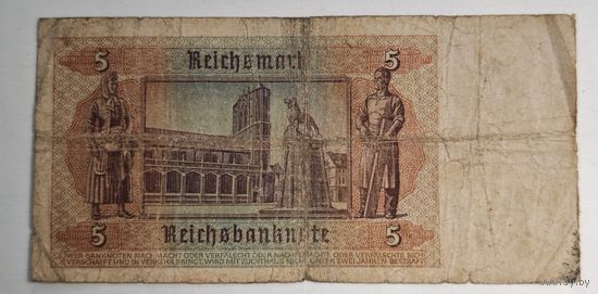 1942 год  Германия 5 марок