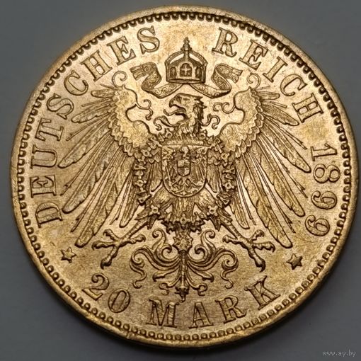 20 марок 1899 Пруссия KM #521