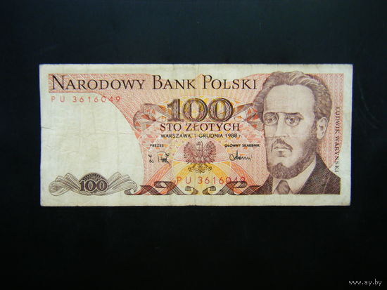 Польша 100 злотых 1988г. PU