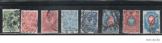 Россия-1912-1916 (Заг.95-)  гаш.  , Стандарт, 19-й выпуск,  8 марок
