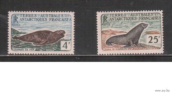 Французские Антарктические Территории-1960(Мих.20-21) , * , Морская Фауна