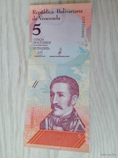 Венесуэла 5 UNC c рубля
