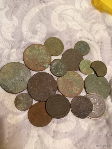Большая куча монет Российской Империи