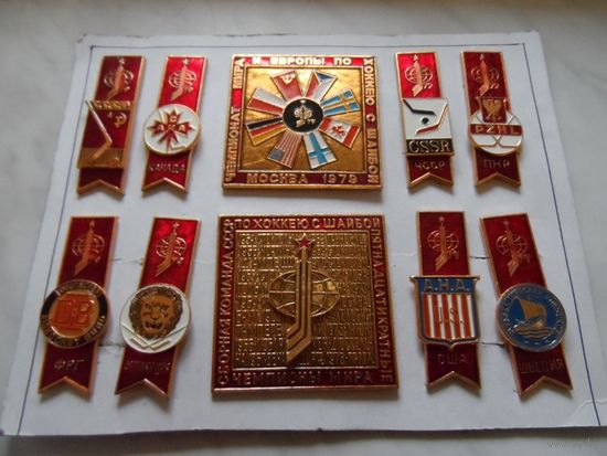 Значки Чемпионат мира по хоккею 1979 Москва