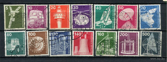 ФРГ - 1974 - Стандарты - [Mi. 846-859] - полная серия - 14 марок. Гашеные.  (Лот 26BG)