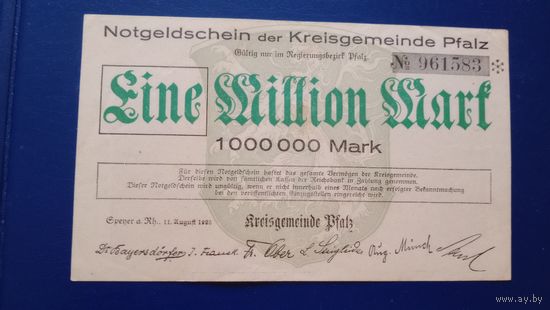 Германия 1 миллион марок 1923
