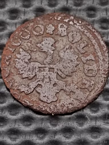Солид (боратинка) 1660 г. польский герб(голова большая, ночная цапля слева)(3), без мц.