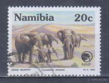 [2297] Намибия 1993. Фауна.Африканский слон. Гашеная марка.