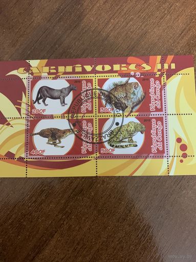 Конго 2010. Дикие кошки. Малый лист