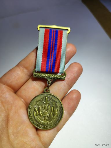 За вклад в обеспечении правопорядка.