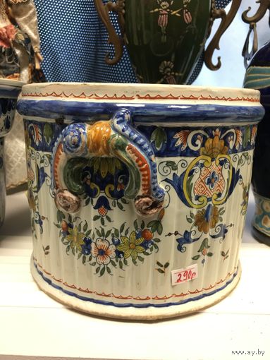 Кашпо горшок для цветов Делфт антик