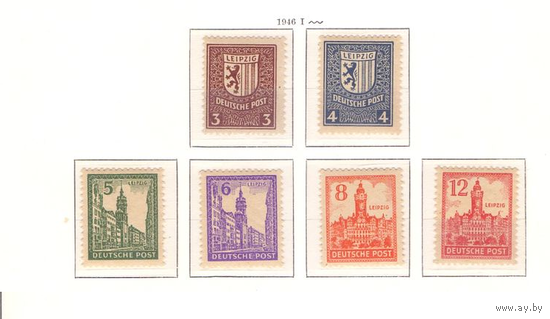 Германия Советская зона Зап. Саксония Стандарт ** С 1 РУБ 1946 г
