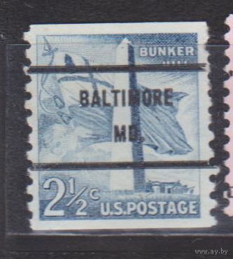 Архитектура США 1954 год Лот 7 С НАДПЕЧАТКОЙ ИЛИ ПРЕДВАРИТЕЛЬНЫМ ГАШЕНИЕМ