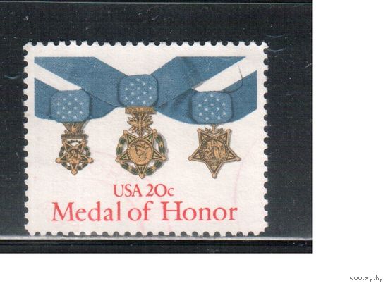 США-1983, (Мих.1633) , гаш. , Герои, Медали, (одиночка),