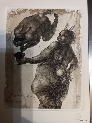 Гравюра Экслибрис Jan Wens