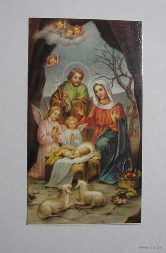 Календарик 1991г. Рождение Иисуса.