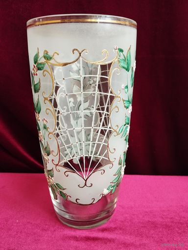 Ваза Паутина, высота 25.5 см. Богемия, Чехословакия