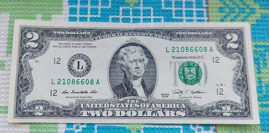 США 2 доллара 2009 года. Штат Калифорния. Сан-Франциско.