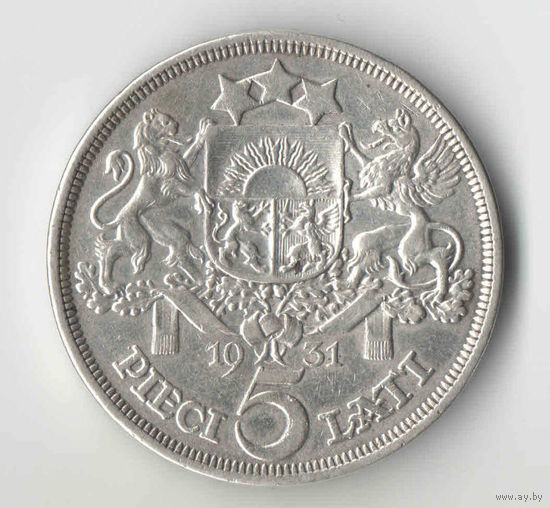 Латвия 5 лат 1931  Предложи свою цену!