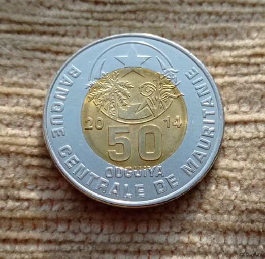 Werty71 Мавритания 50 угий 2014 биметалл