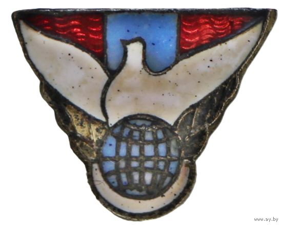 ЧССР. Знак Голубь мира. ТМ, эмали