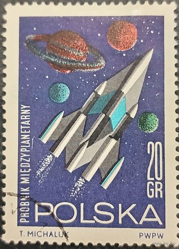 Польша 1964. Межпланетный зонд. Марка из серии
