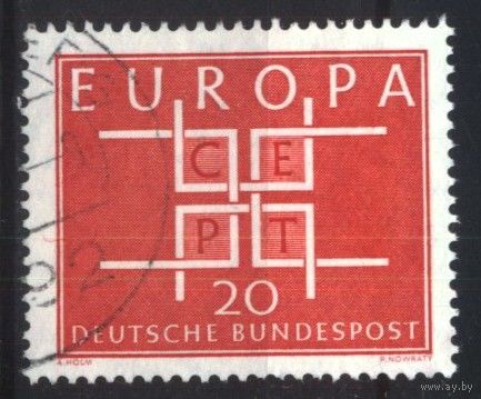 ГЕРМАНИЯ, ФРГ - 1963 [Mi. 407]  Гашеная (DE04)