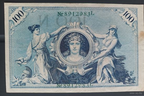 100  марок 1908  банкнота  Германия   Берлин Кайзеровская империя