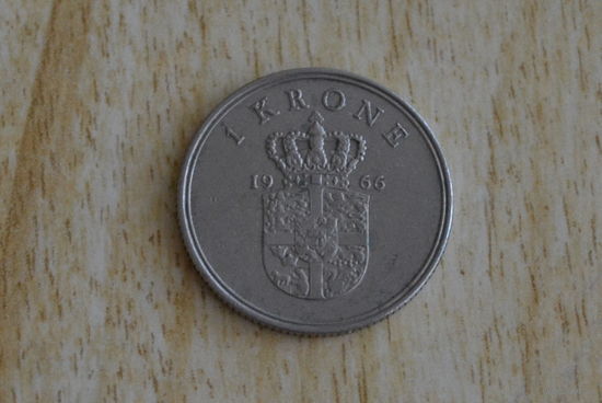Дания 1 крона 1966