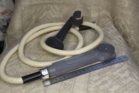 Ретро душ СССР с пластикой лейкой шлангом и держателем