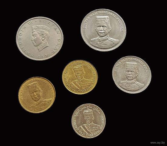 6 МОНЕТЫ ГОСУДАРСТВО БРУНЕЙ