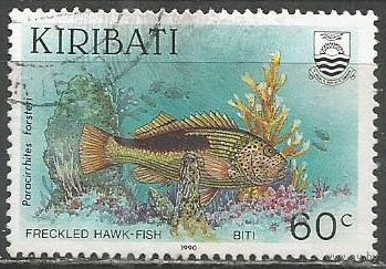 Кирибати. Рыбы. Кудрепер Форстера. 1990г. Mi#554.