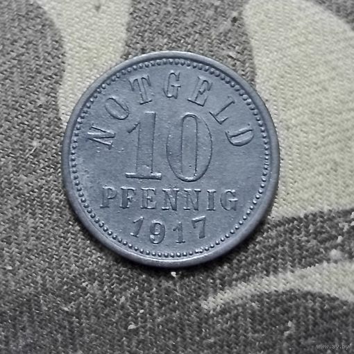 10 пфеннигов (1917г.) г.Бад-Киссинген.Супер! Расспродажа!