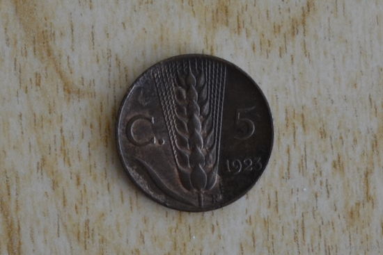 Италия 5 чентезимо 1923 с 1 руб