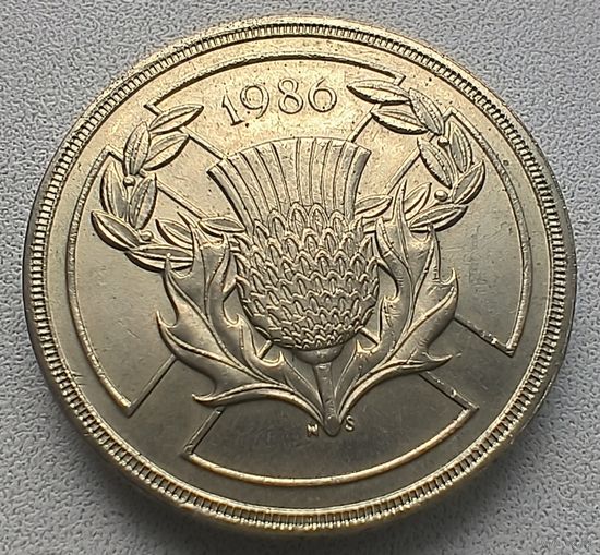 Великобритания 2 фунта, 1986 XIII Игры Содружества 4-2-29