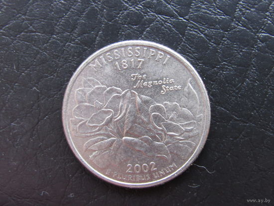 1\4 доллара,2002 Миссисипи. США.
