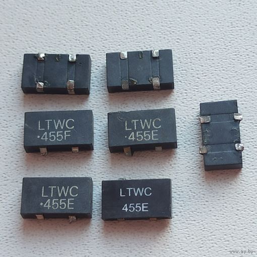 LTWC455. 455 кГц. Пьезокерамический полосовой фильтр 455кГц SMD с полосой пропускания 15кГц. LTWC455E LTWC 455