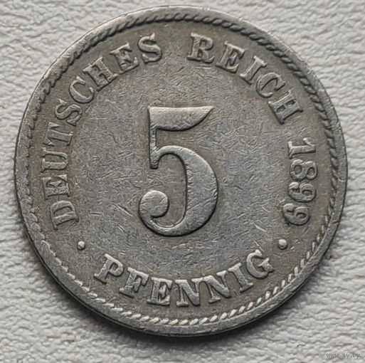 Германия 5 пфеннигов 1899 J