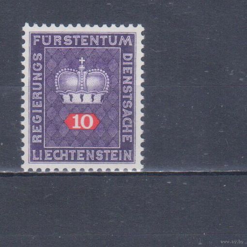 [412] Лихтенштейн 1968. Корона.Цифры. MNH