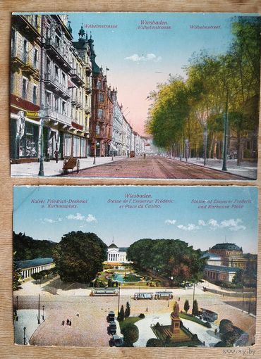 Импортная открытка. Виды г. Висбаден (Wiesbaden). Чистая. 2 шт. Цена за 1.