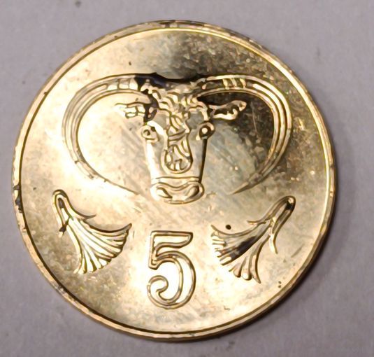 Кипр. 5 центов 2001 года.