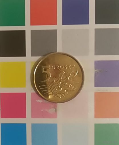 Польша 5 грошей 2018 Сталь с бронзовым покрытием
