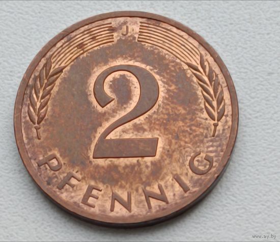 Германия. 2 пфеннига 1979 года. J.