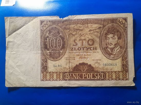 Польские 100 злотых 1934г.